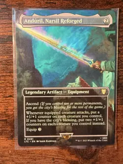 MTG - Lord of the Rings - Anduril, Narsil Reforged Rare - 491 - NM-Mint! - Image 1