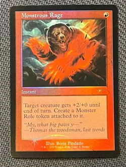 MTG *Monstrous Rage Retro Foil X1* (NM) Standard Showdown Promo Magic - Image 1