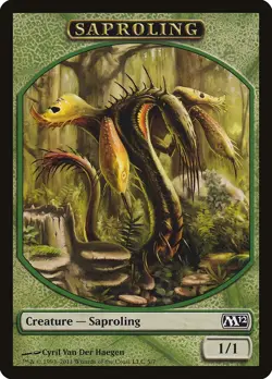 10 Saproling Tokens (05/07) Magic The Gathering Core Set 2012 (M12) MtG - Image 1