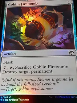 Goblin Firebomb FOIL , The Brothers War , Near M, MTG , FREESHIPPING - Image 2