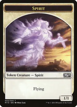 10 Spirit Tokens (003/014) Magic The Gathering Core Set 2015 (M15) MtG - Image 1