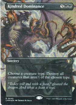MTG: Commander Masters: Foil Borderless Kindred Dominance: LP Condition - Image 1