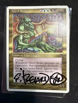 MTG Edward Beard Signed "Nicol Bolas” Legends Magic The Gathering - Image 1