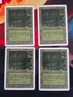 MTG "Sticker" CEDH EDH Dual Land Unlimited Bayou x4 - Image 1