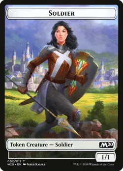 Soldier Token (002/012) X10 ~mtg NM M20 Core Set 2020 Free Shipping - Image 1