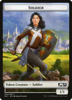 Soldier Tokens (005/018) X10 ~mtg NM M21 Magic Core Set 2021 Free Shipping - Image 1
