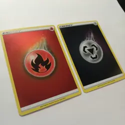 2020 Pokemon TCG Energy Reverse Holo Lot NM Fire Metal - Image 2