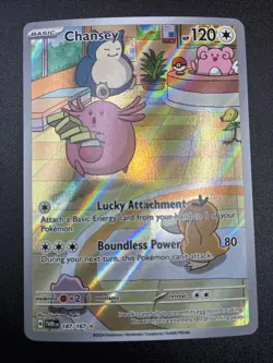 Chansey 187/167 - Pokemon Twilight Masquerade Illustration Rare - NM Near Mint - Image 1