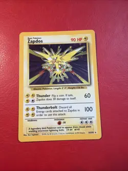 Pokemon TCG PACK FRESH LP-NM Base Set Holo Zapdos 16/102 1999 - Image 1