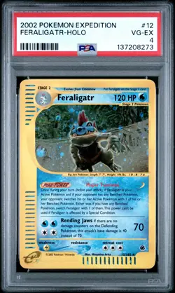 2002 POKEMON EXPEDITION #12 FERALIGATR-HOLO PSA 4 - Image 1