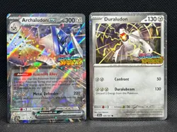 Pokemon TCG Archaludon ex Duraludon Cosmos Holo - Surging Sparks Stamped Promo - Image 1
