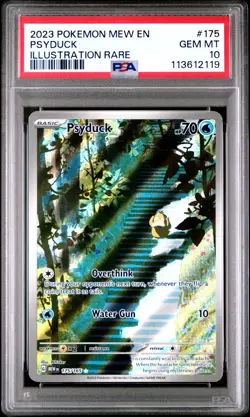 2023 POKEMON MEW EN-151 ILLUSTRATION RARE #175 PSYDUCK PSA 10 - Image 1