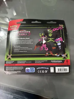 Pokemon TCG - Scarlet & Violet: Shrouded Fable - 3 Pack Blister Pecharunt Sealed - Image 2