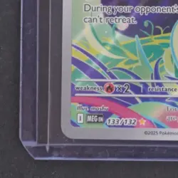 2025 POKEMON MEGA EVOLUTION MEG EN #133/132 BULBASAUR ILLUSTRATION RARE - Image 4