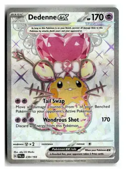 Dedenne ex Ultra Rare Psychic Holo SV02: Paldea Evolved #239/193 [NM] Pokemon TC - Image 1