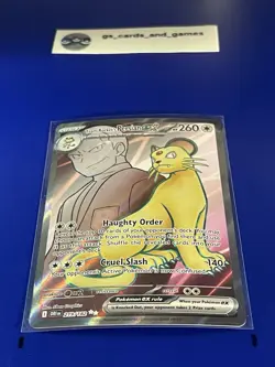 Team Rocket's Persian ex Ultra Rare 219/182 Sv10: Destined Rivals - Pokemon TCG - Image 1