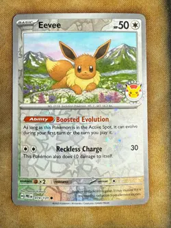 Pokemon Day 2025 Eevee 074/131 Stamped Promo Cosmo Holo NM - Image 1