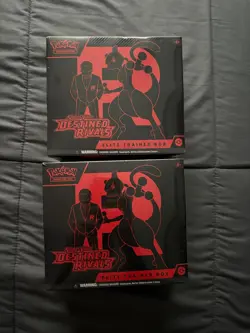 Lot of 2 Pokemon Destined Rivals ETB Elite Trainer Box Sealed - IN HAND - Image 1