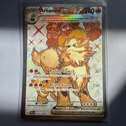 Pokemon TCG Arcanine ex Scarlet & Violet Base Set 224/198 Holo Ultra Rare - Image 1
