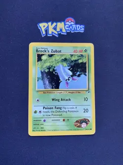 Pokemon TCG Brock's Zubat Gym Heroes 74/132 Regular MP. - Image 1