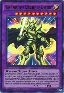 Timaeus the Knight of Destiny - DRL3-EN055 - Ultra Rare - 1st Edition - Lightly - Image 1