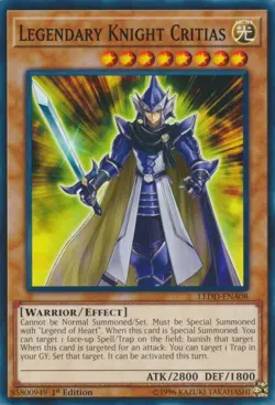 Legendary Knight Critias - LEDD-ENA08 - Common - 1st Edition - Lightly Played - Image 1