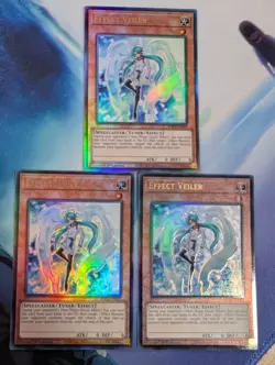 YuGiOh! Effect Veiler RA01-EN003 Ultimate Rare x3 PLAYSET 1st Ed - Image 1