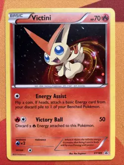 Pokemon Card - Victini - Holo Black Star Promo (XY189) Generations *MP* - Image 1
