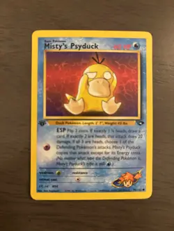 Pokemon TCG Misty's Psyduck Gym Challenge, 1st Edition Common Card 90/132 - Image 1
