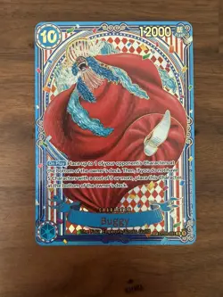 ONE PIECE BUGGY OP09-051 SP GOLD PARALLEL RARE OP14 ENGLISH CARD NM - Image 1