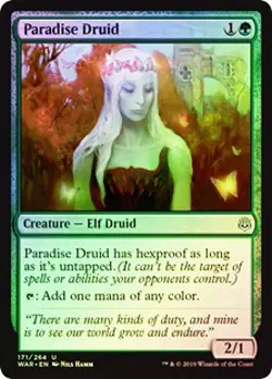 Paradise Druid FOIL War of the Spark NM Green Uncommon MAGIC MTG CARD ABUGames - Image 1