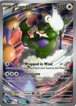 Pokemon TCG Tornadus 210 Card Full Art Trainer Holo Rare NM - Image 1