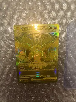 Mega Lucario Ex 188/132 Mega Evolution Gold Hyper Rare Pokemon TCG Card English - Image 1