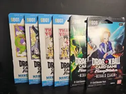x6 Dragon Ball Fusion World Card Game Manga Booster SB01 & FB06 - Image 1