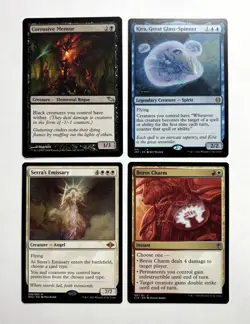 MTG MAGIC THE GATHERING 4 CARD BOROS SERRA KIRA CORROSIVE RARE GOLD MYTHIC♨ - Image 1