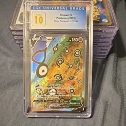Pokemon Unown V Silver Tempest Holo CGC Pristine 10 Card 177/195 Lot - Image 1