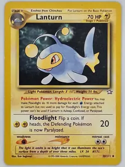 Lanturn 38/111 Neo Genesis Set Uncommon Pokemon Card Unlimited LP - Image 1