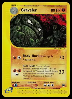 Pokemon Card - Graveler Expedition 79/165 Uncommon - Image 1
