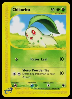 Pokemon Card - Chikorita Expedition 100/165 Common Non Holo - Image 1