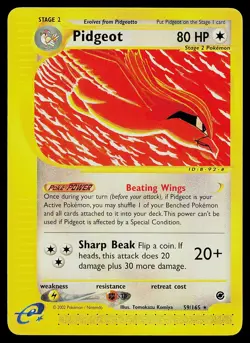 Pokemon Card - Pidgeot Expedition 59/165 Rare Non Holo - Image 1