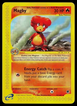 Pokemon Card - Magby Expedition 52/165 Rare Non-Holo - Image 1