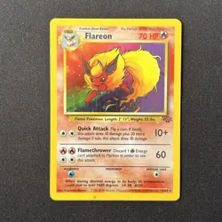 Flareon Holo 3/64 Jungle Unlimited Pokemon Card Damaged - Image 2