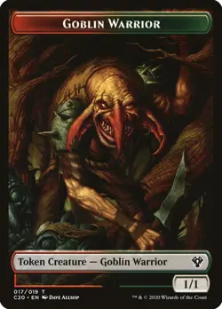10 Goblin Warrior (017) Drake (008) Commander 2020 Tokens MTG - Image 1