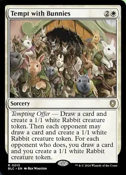 MTG ~ Tempt with Bunnies ~ Bloomburrow Commander ~ Near Mint - Image 1