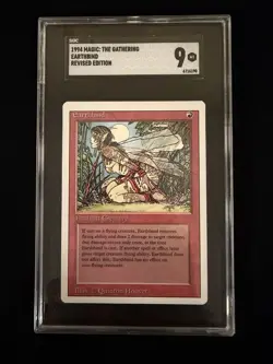 Magic The Gathering Revised Earthbind SGC 9 Mint Condition - Image 1