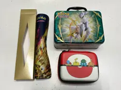 Mixed Pokemon TCG Empty Tins, Accessories, and Collectibles Bundle - Image 5
