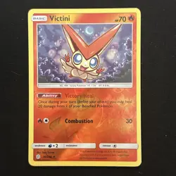 Pokemon TCG Victini 30/236 SM - Cosmic Eclipse Holo Rare Reverse Holo - Image 1