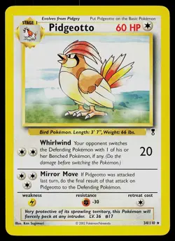 Pokemon Card - Pidgeotto Legendary Collection 34/110 Rare - Image 1