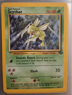 Pokemon TCG Scyther Jungle Card 26/64 Unlimited Rare, Near Mint Condition - Image 1