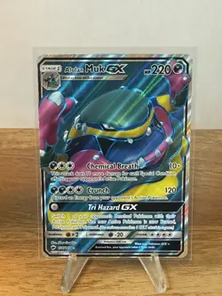 Pokemon TCG Alolan Muk GX (Full Art) Ultra Rare SM - Burning Shadows 138/147 - Image 1